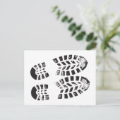 Sneakers zwart-witafdrukken briefkaart (Staand voorkant)