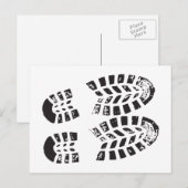 Sneakers zwart-witafdrukken briefkaart (Voorkant / Achterkant)