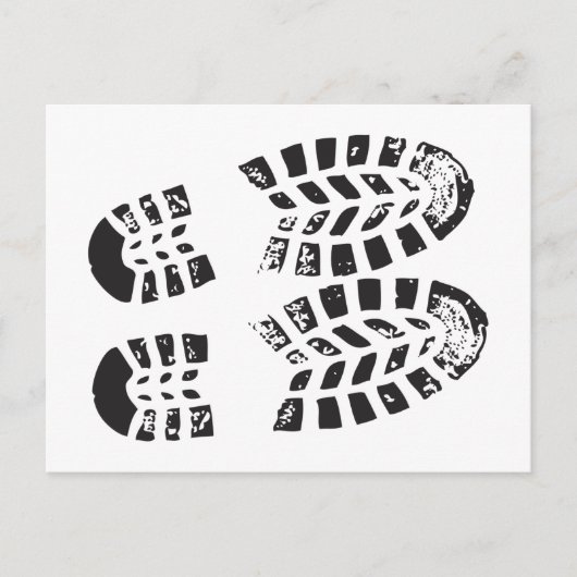 Sneakers zwart-witafdrukken briefkaart (Voorkant)