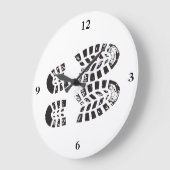 Sneakers zwart-witafdrukken grote klok (Hoek)