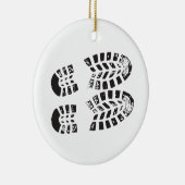 Sneakers zwart-witafdrukken keramisch ornament (Rechts)