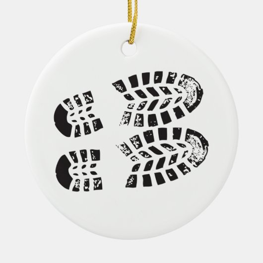 Sneakers zwart-witafdrukken keramisch ornament (Voorkant)