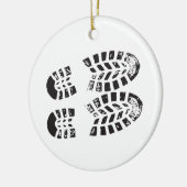 Sneakers zwart-witafdrukken keramisch ornament (Links)