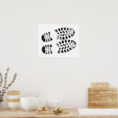 Sneakers zwart-witafdrukken poster (Keuken)