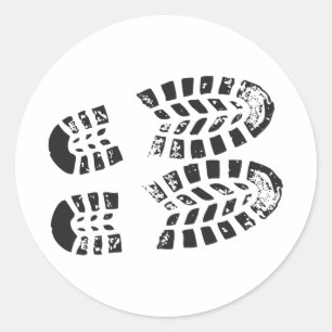 Sneakers zwart-witafdrukken ronde sticker