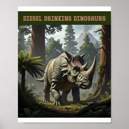 Sneaking triceratops poster (Voorkant)