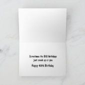 SNEAKY 40E VERJAARDAG KAART (Binnen)