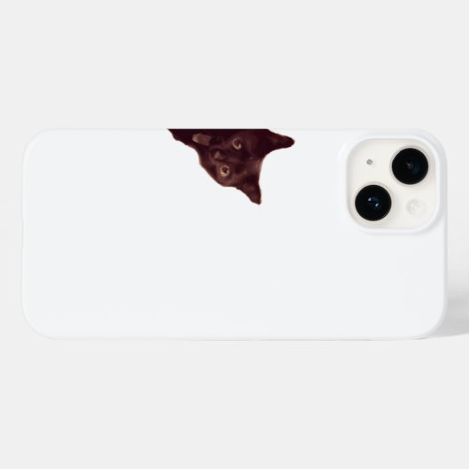 “Sneaky Black Cat Peeking Phone Case” Case-Mate iPhone Case (Achterkant (horizontaal))
