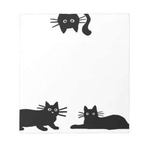 Sneaky Black Cats   Cool Kitty Cat Lover's Funny Notitieblok