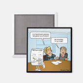 Sneaky Budget Funny Square Magnet (Voorkant / Achterkant)