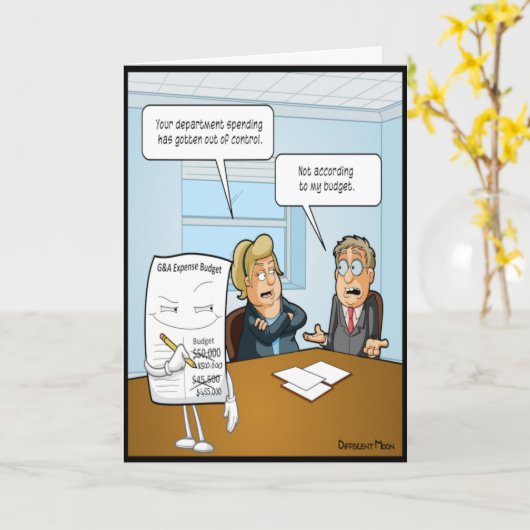 Sneaky Budget Grappige Verjaardag Kaart (Gele Bloem)