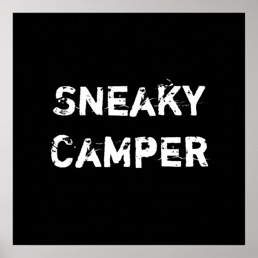 Sneaky Camper. Gamer Poster (Voorkant)
