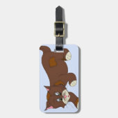 Sneaky Cartoon Cat Bagagelabel (Voorkant verticaal)