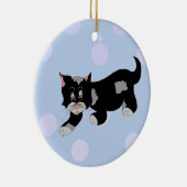 Sneaky Cartoon Cat Keramisch Ornament (Rechts)