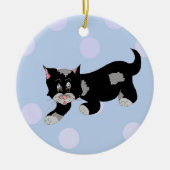 Sneaky Cartoon Cat Keramisch Ornament (Voorkant)