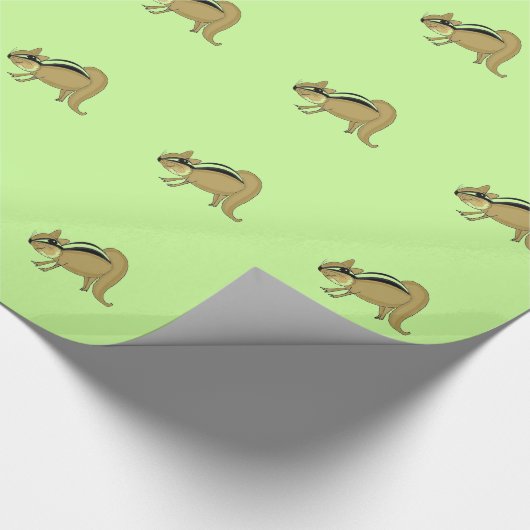 Sneaky Cartoon Chipmunk Cadeaupapier (Hoek)