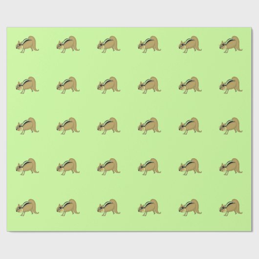 Sneaky Cartoon Chipmunk Cadeaupapier (Vlak)