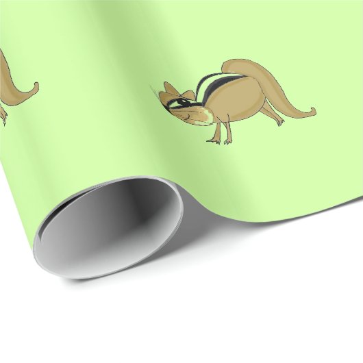 Sneaky Cartoon Chipmunk Cadeaupapier (Rol Hoek)