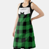 Sneaky Cat Buffalo Groen geplakt Schort controlere (Insitu)