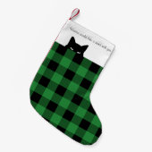 Sneaky Cat Buffalo: Groene speldenknop Kleine Kerstsok (Voorkant (Hangend))