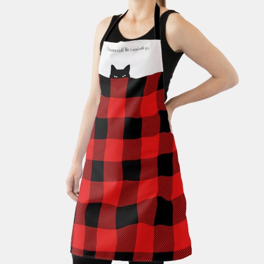 Sneaky Cat Buffalo Rode Spuit Schort (Insitu)