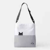Sneaky Cat Crossbody Tas (Achterkant)