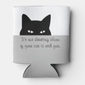 Sneaky Cat Drink niet alleen Blikjeskoeler (Voorkant)