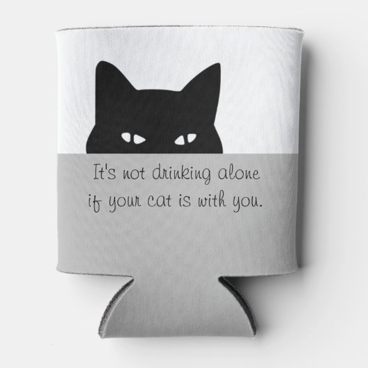 Sneaky Cat Drink niet alleen Blikjeskoeler (Voorkant)