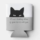 Sneaky Cat Drink niet alleen Blikjeskoeler (Achterkant)