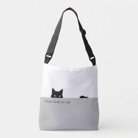 Sneaky Cat heeft je een cadeau gegeven Crossbody Tas (Voorkant)