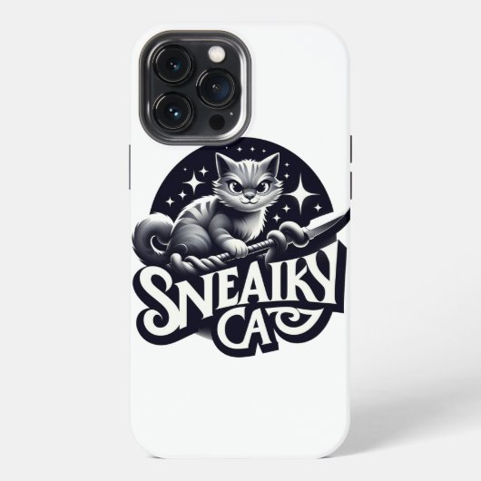 Sneaky cat iPhone hoesje (Achterkant)