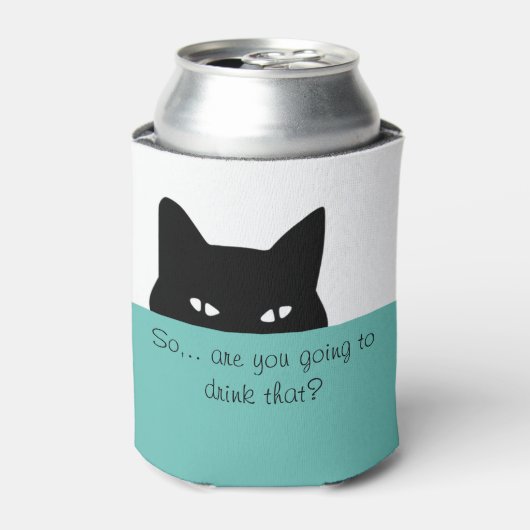 Sneaky Cat Je gaat dat drinken Blikjeskoeler (Blikje Voorkant)