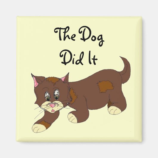 Sneaky Cat Magneet (Voorkant)