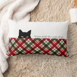 Sneaky Cat Royal Stewart Tartan Kussen