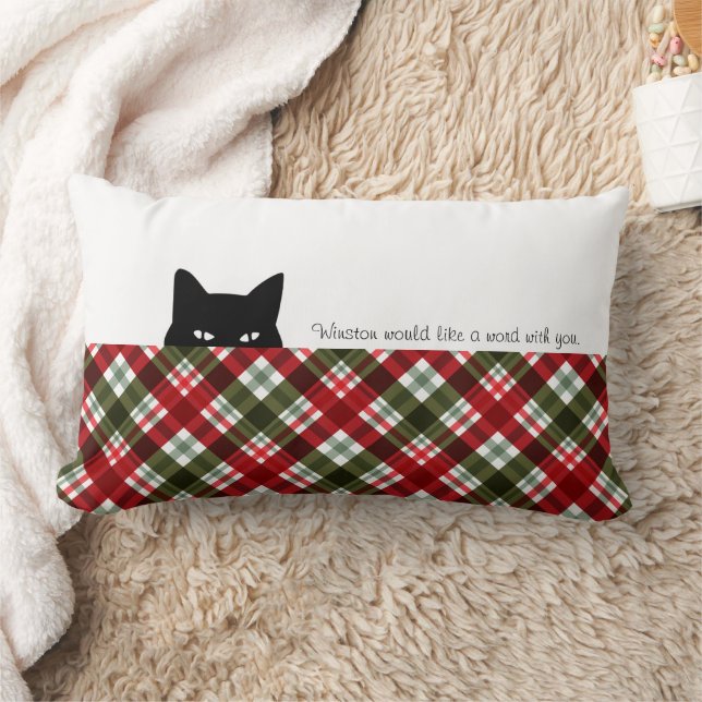 Sneaky Cat Royal Stewart Tartan Kussen (Deken)