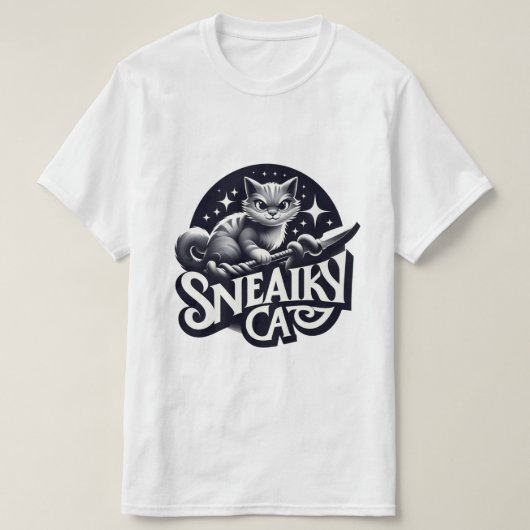 Sneaky cat t-shirt (Design voorkant)