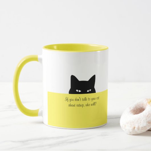 Sneaky Cat Talk to your Cat Mok Yellow (Met donut)