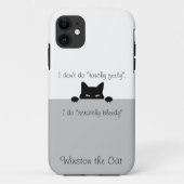 Sneaky Cat Touchy Feely Hoesje-Mate iPhone Case (Achterkant)
