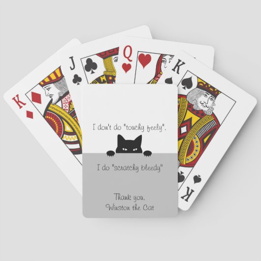 Sneaky Cat Touchy Pokerkaarten (Achterkant)