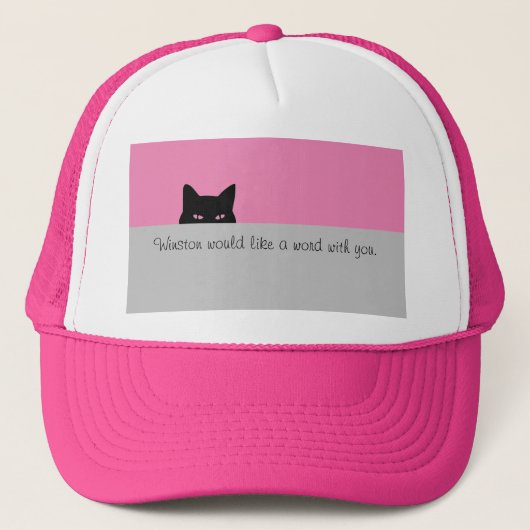 Sneaky Cat Trucker Hat Trucker Pet (Voorkant)