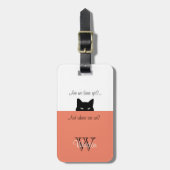 Sneaky Cat, waar zijn we Label van de Salmon Pet C Bagagelabel (Voorkant verticaal)