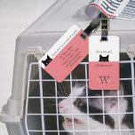 Sneaky Cat Waar zijn we Label voor roze compacte d Bagagelabel<br><div class="desc">Sneaky Cat zijn we er nog,  en waar zijn we bagagelabel is het perfecte geschenk voor de feliene minnaar en de reiziger. Pas uw monogram,  naam en tekst aan.</div>