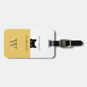 Sneaky Cat Waar zijn wij Label voor gele huisdiere Bagagelabel (Voorkant horizontaal)