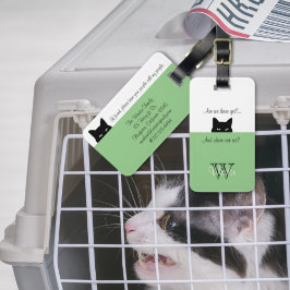 Sneaky Cat Where's Sage Pet Carrier Label Bagagelabel