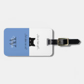 Sneaky Cat Where's We Blue Pet Carrier Label Bagagelabel (Voorkant horizontaal)