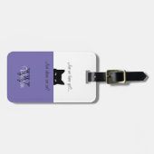 Sneaky Cat Where's We Periwinkle Pet Carrier Label Bagagelabel (Voorkant horizontaal)