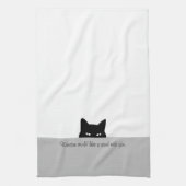 Sneaky Cat wil graag een woord met je Theedoek (Verticaal)