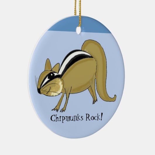 Sneaky Chipmunk Keramisch Ornament (Rechts)