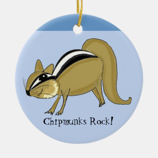 Sneaky Chipmunk Keramisch Ornament (Voorkant)