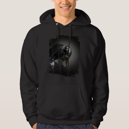 Sneaky Crow Face Raven Spirit Animal Hoodie (Voorkant)